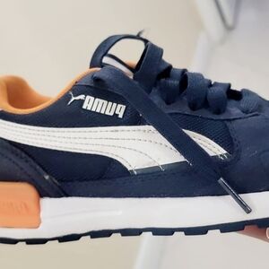 Puma Blue and Orange Retro Sneakers